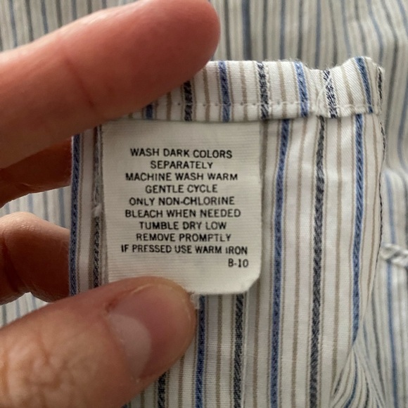 Burberrys Of London Shirt Mens Button Up Shirt 16 - 35 Made in USA Striped - Picture 3 of 13